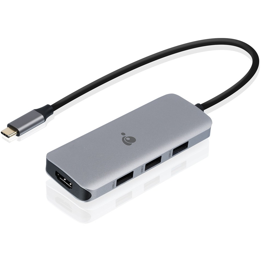 IOGEAR USB-C NANO DOCK PRO, 8K SINGLE , DUAL 4K, 2 HDMI, 3 USB-A, 13 INCH CABLE,