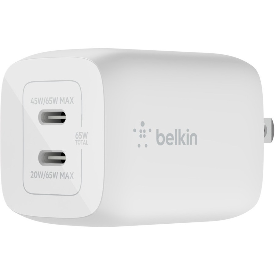 65W DUAL USB-C GAN WALL CHARGER WITH PPS, WH