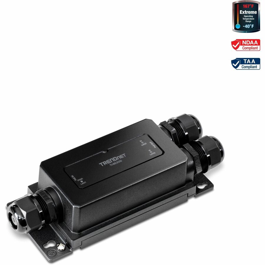 2-Port Industrial Outdoor Gigabit Poe++ Extender