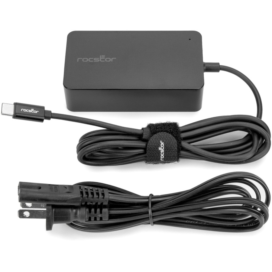 ROCSTOR PREMIUM 65W SMART USB-C SLIM POWER ADAPTER AC CHARGER 6 FIXED USB-C CABL