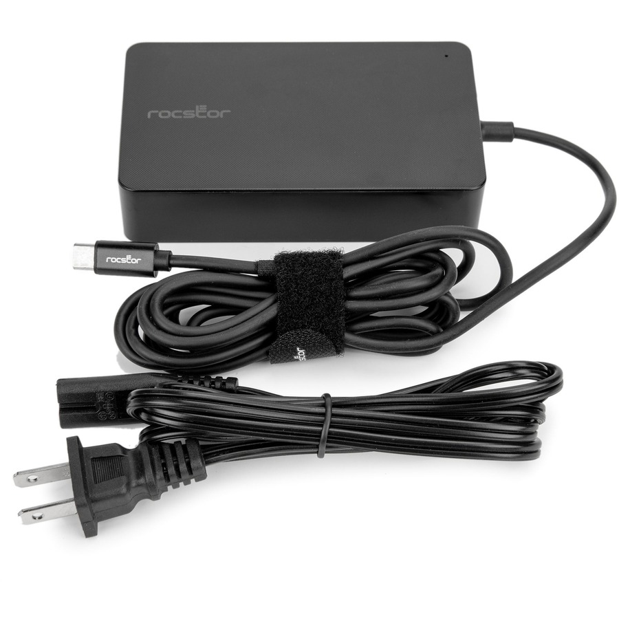 ROCSTOR PREMIUM 100W SMART USB-C SLIM POWER ADAPTER AC CHARGER 6 FIXED USB-C CAB