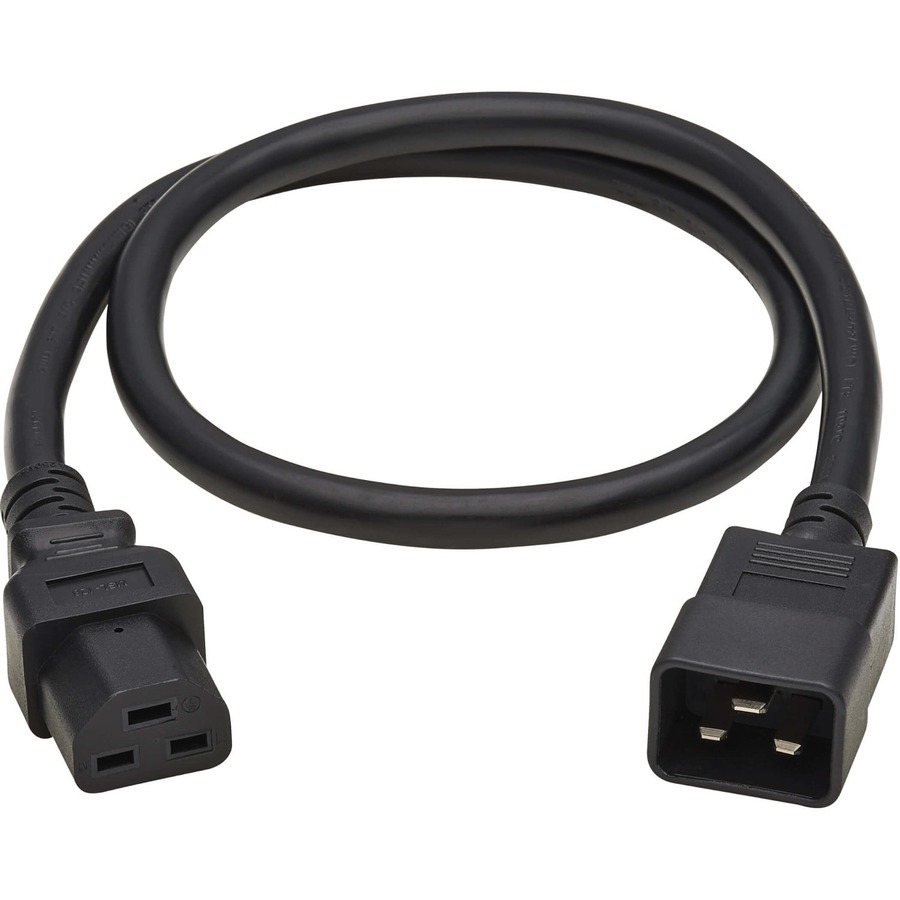 Power Cord, C20 to C21 - Heavy-Duty, 20a, 250v, 12 Awg, 3 Ft. (0.91 M), Black