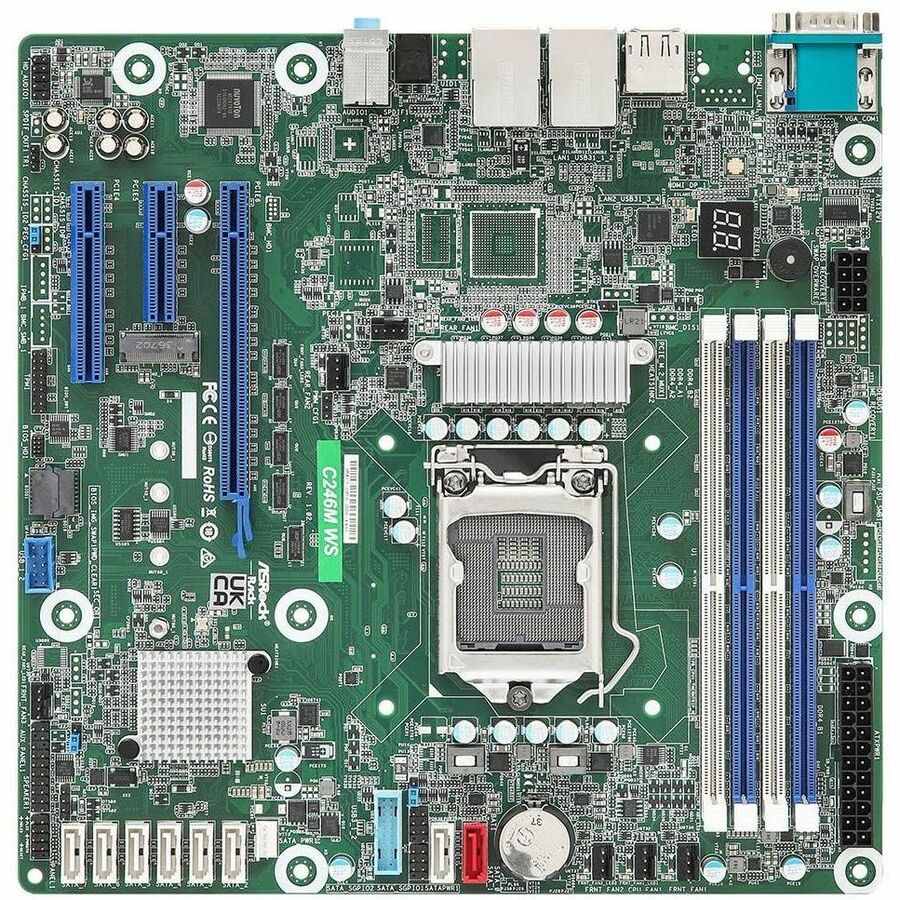 ASROCK RACK C246M WS MICRO ATX SERVER MOTHERBOARD LGA 1151 INTEL C246