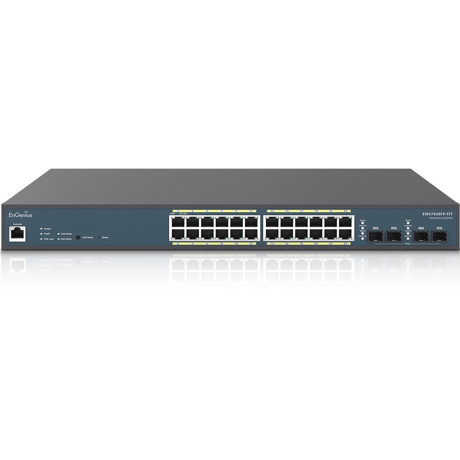 ENGENIUS FIT 24PORT 410W GIGABIT POE+ SWITCH