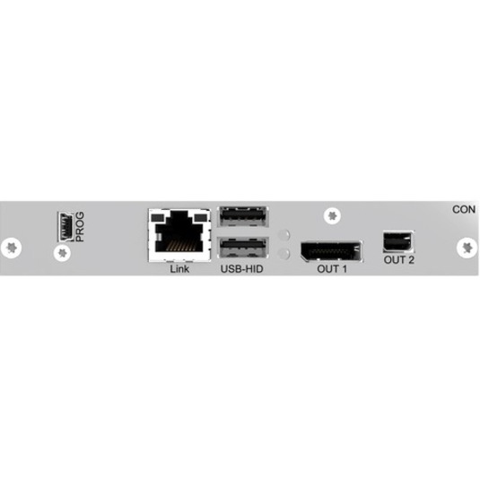 MODULAR KVM EXTENDER RECEIVER - DUAL-MONITOR, 4K30 DISPLAYPORT 1.1, USB-HID, 1G,