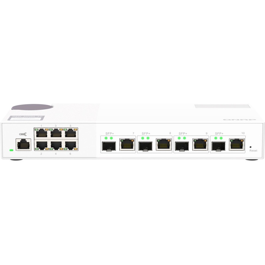 QNAP QSW-M408S 6-PORT LAYER 2 MANAGED SWITCH. 6 X 2.5GBE (1G/100M) PORTS AND 4 X