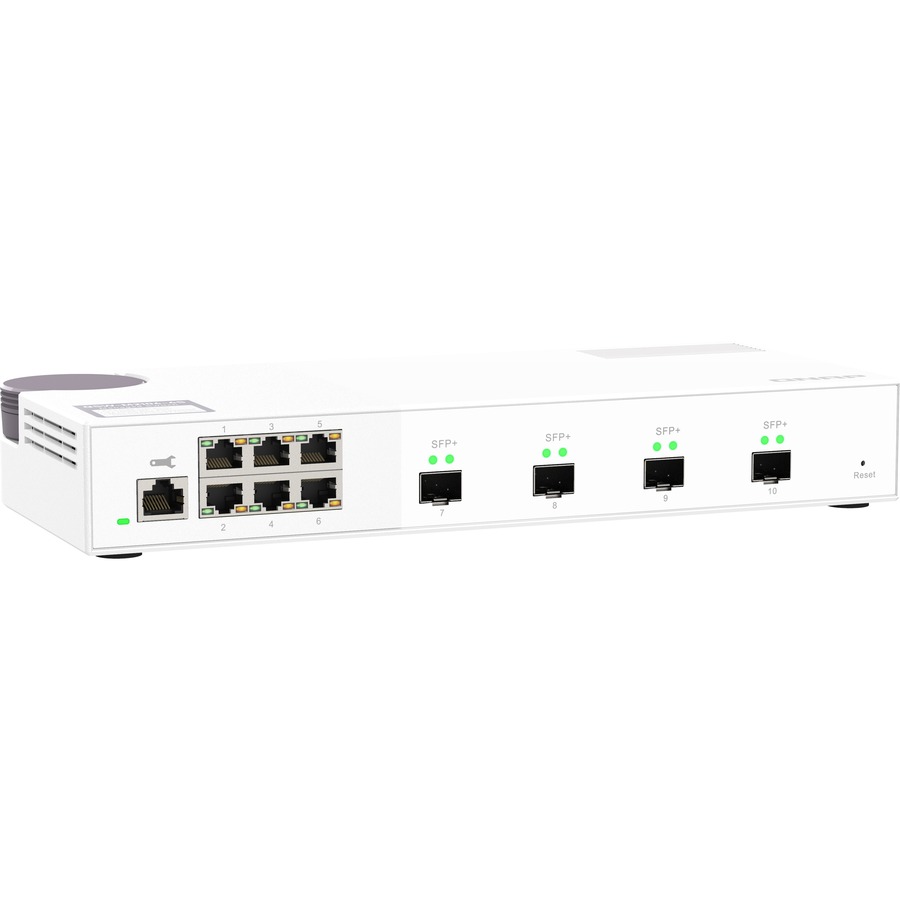 QNAP QSW-M408S 6-PORT LAYER 2 MANAGED SWITCH. 6 X 2.5GBE (1G/100M) PORTS AND 4 X
