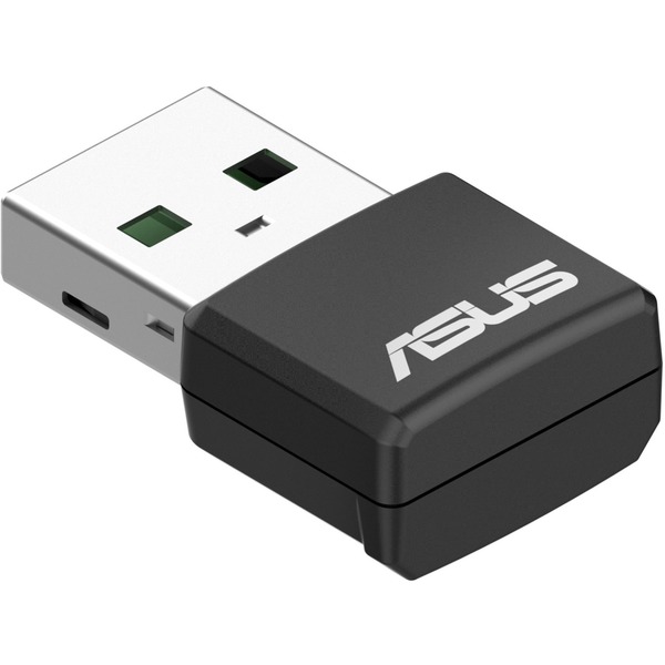 ASUS - Dual-Band WiFi 6 AX1800 USB Network Adapter - Black - Black
