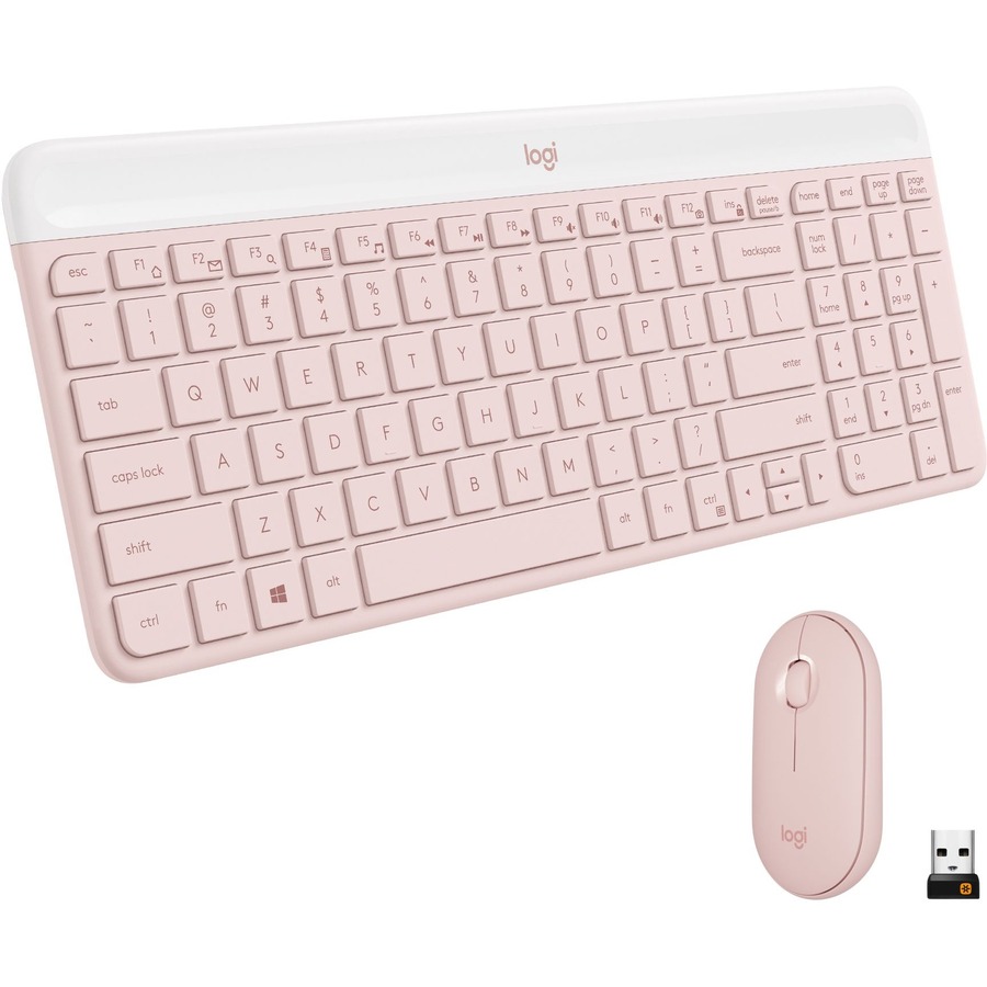 Logitech Slim Wireless Keyboard and Mouse Combo MK470 (Rose)