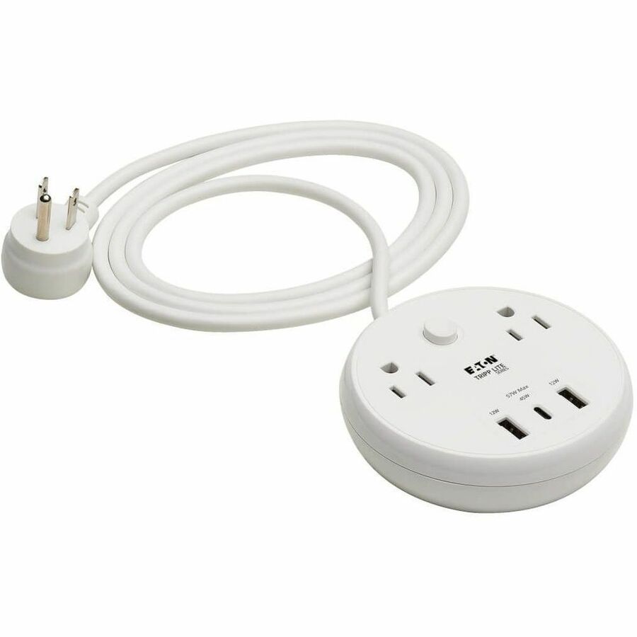 TRIPP LITE SERIES SAFE-IT 57W 2-OUTLET SURGE PROTECTOR - 5-15R OUTLETS, 3 USB PO