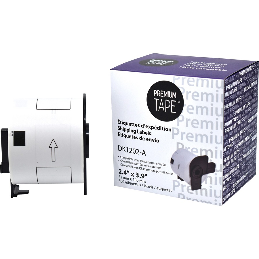 WHITE DIE CUT SHIPPING LABELS .4.0IN X 2-1/2IN MULTI 3