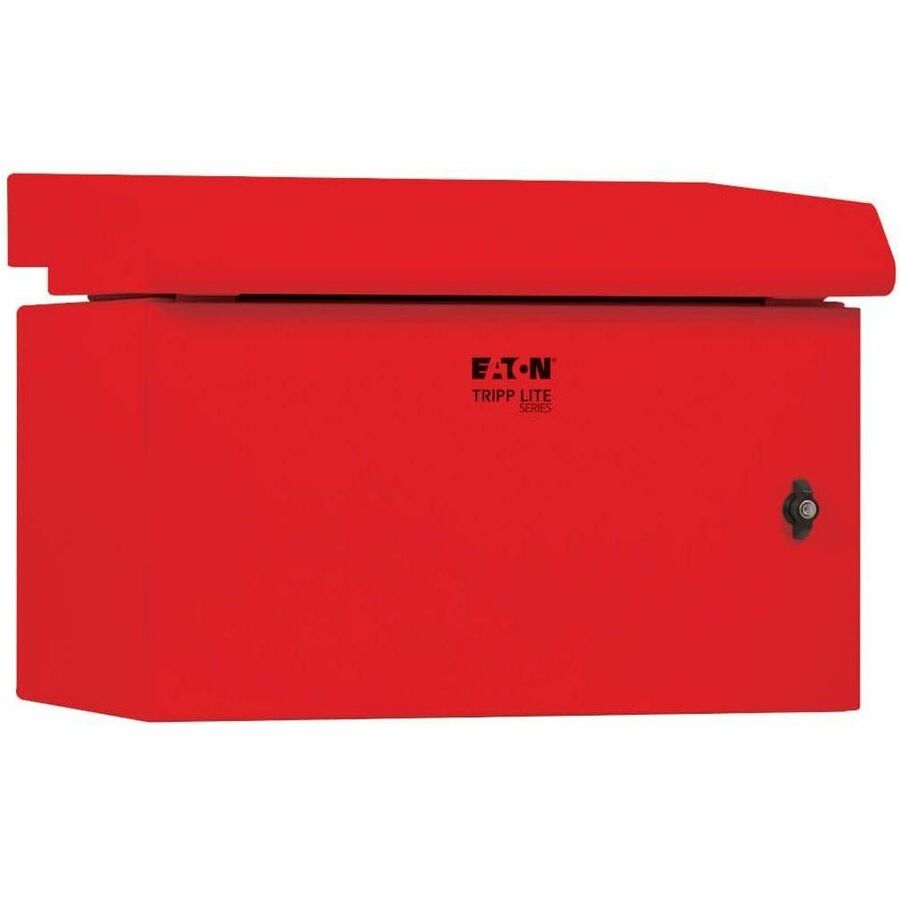 Eaton Tripp Lite Series Smartrack Industrial Enclosure - Nema 3r, Wall Mount, Metal, Locking, Fan with Thermal Switch, 16.5 In. Depth, 6u, Red