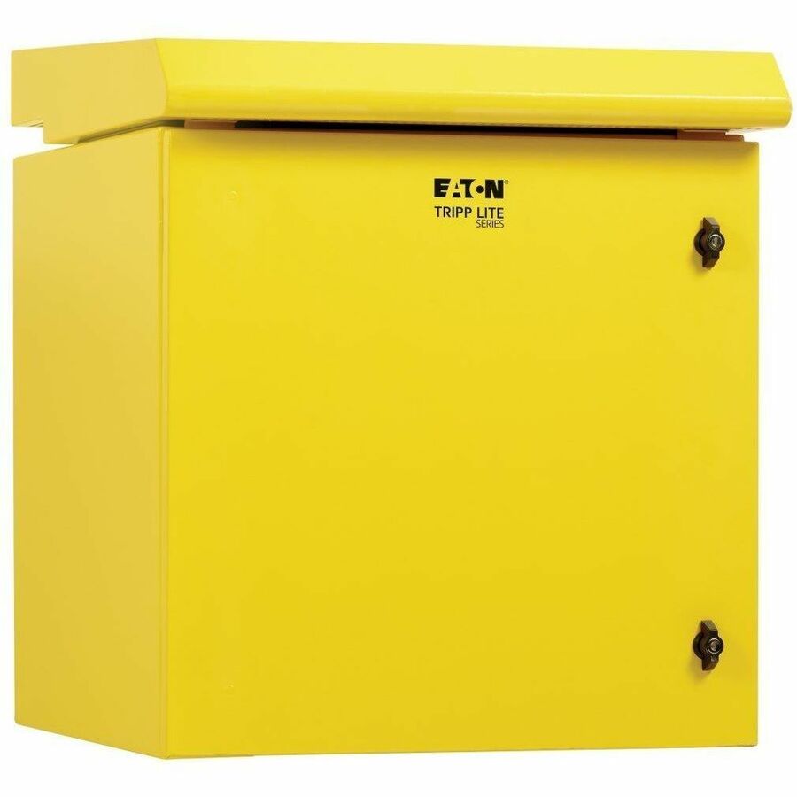 Eaton Tripp Lite Series Smartrack Industrial Enclosure - Nema 3r, Wall Mount, Metal, Locking, Fan with Thermal Switch, 23 In. Depth, 12u, Yellow