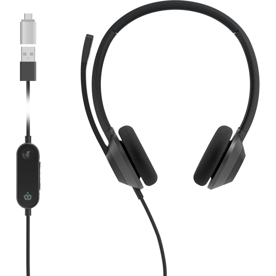 Cisco 321 Wired Single Carbon Black USB-C Headset | Teams Qualified