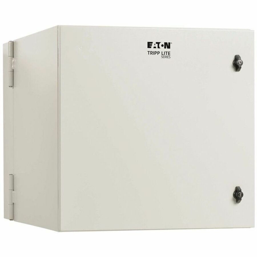 Smartrack Industrial Enclosure with Lock - Nema 4, Wall Mount, Metal Construction, Hinged Back, 32 In. Depth, 12u, Gray
