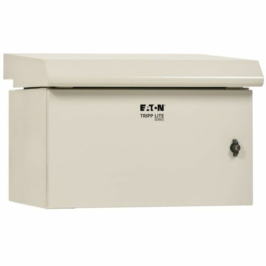 Smartrack Industrial Enclosure - Nema 3r, Wall Mount, Metal, Locking, Hinged Back, Fan with Thermal Switch, 28 In. Depth, 9u, Gray