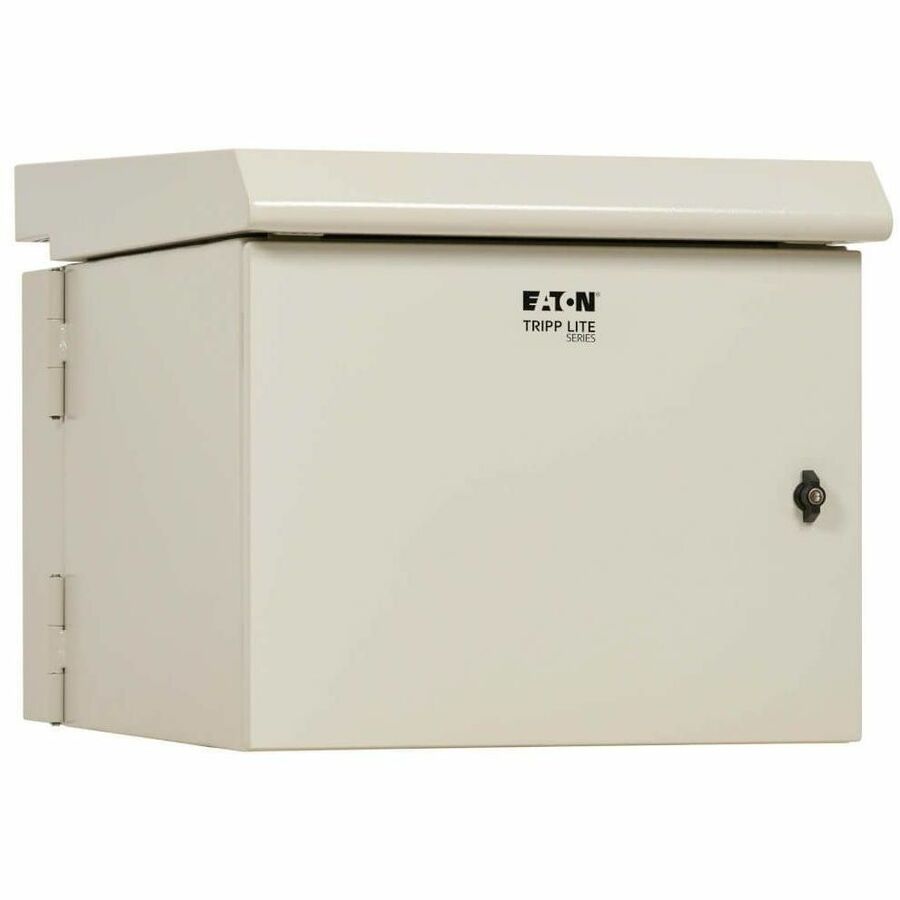 Smartrack Industrial Enclosure - Nema 3r, Wall Mount, Metal, Locking, Hinged Back, Fan with Thermal Switch, 32 In. Depth, 9u, Gray