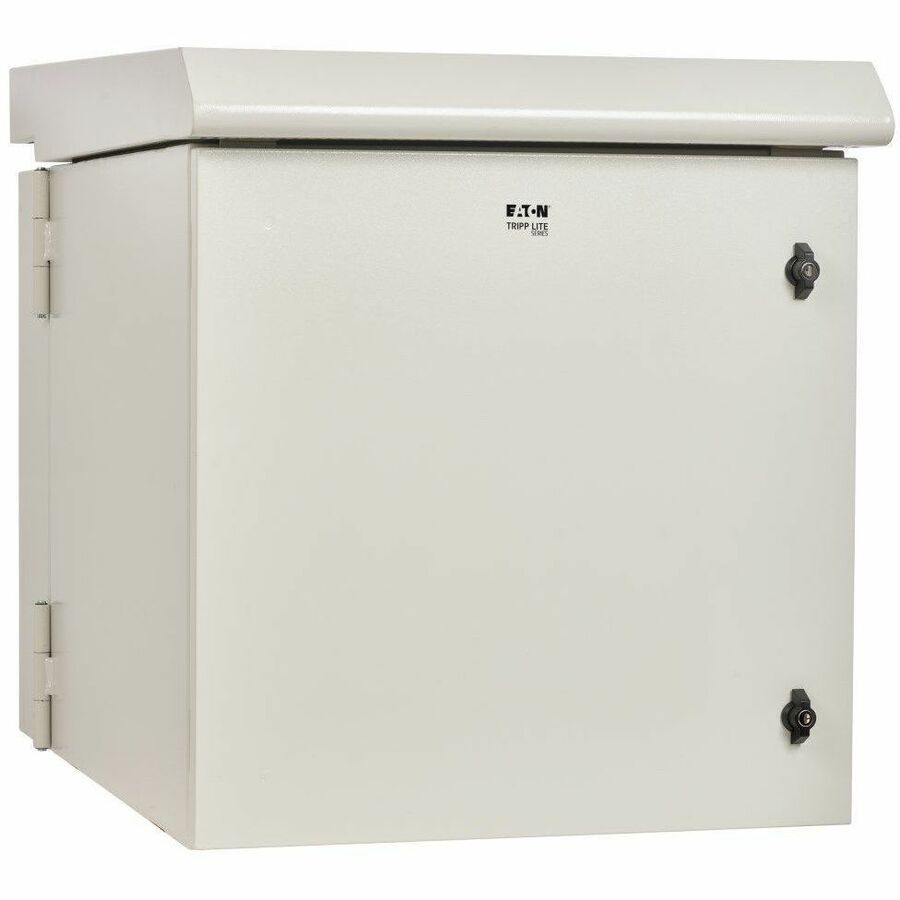 Eaton Tripp Lite Series Smartrack Industrial Enclosure - Nema 3r, Wall Mount, Metal, Locking, Hinged Back, Fan with Thermal Switch, 28 In. Depth, 12u, Gray