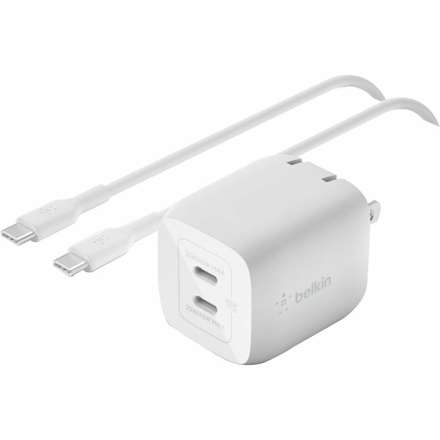 45W DUAL USB-C GAN CHARGER + CABLE
