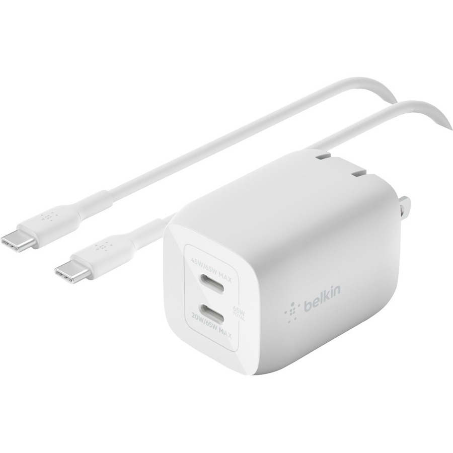 65W DUAL USB-C GAN CHARGER + CABLE