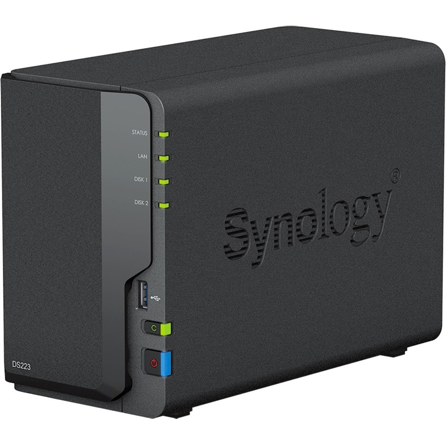 Synology DS223 DiskStation 2 baies NAS - Sans disque dur, 1x GbE LAN, 2 Go de RAM (DS223)