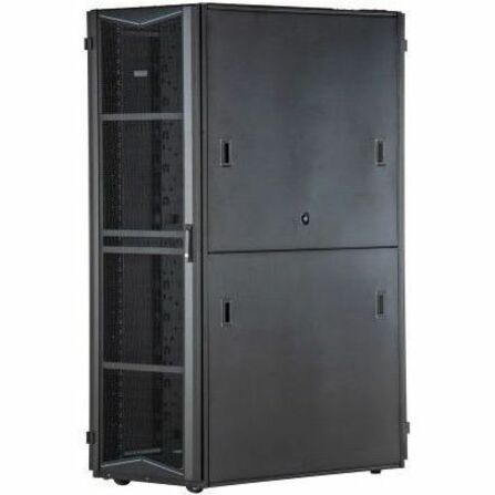 FLEXFUSION CABINET, 800MM X 45RU X 1070MM, BLACK, TOP CAP W/ BRUSH SEAL, SGL HIN