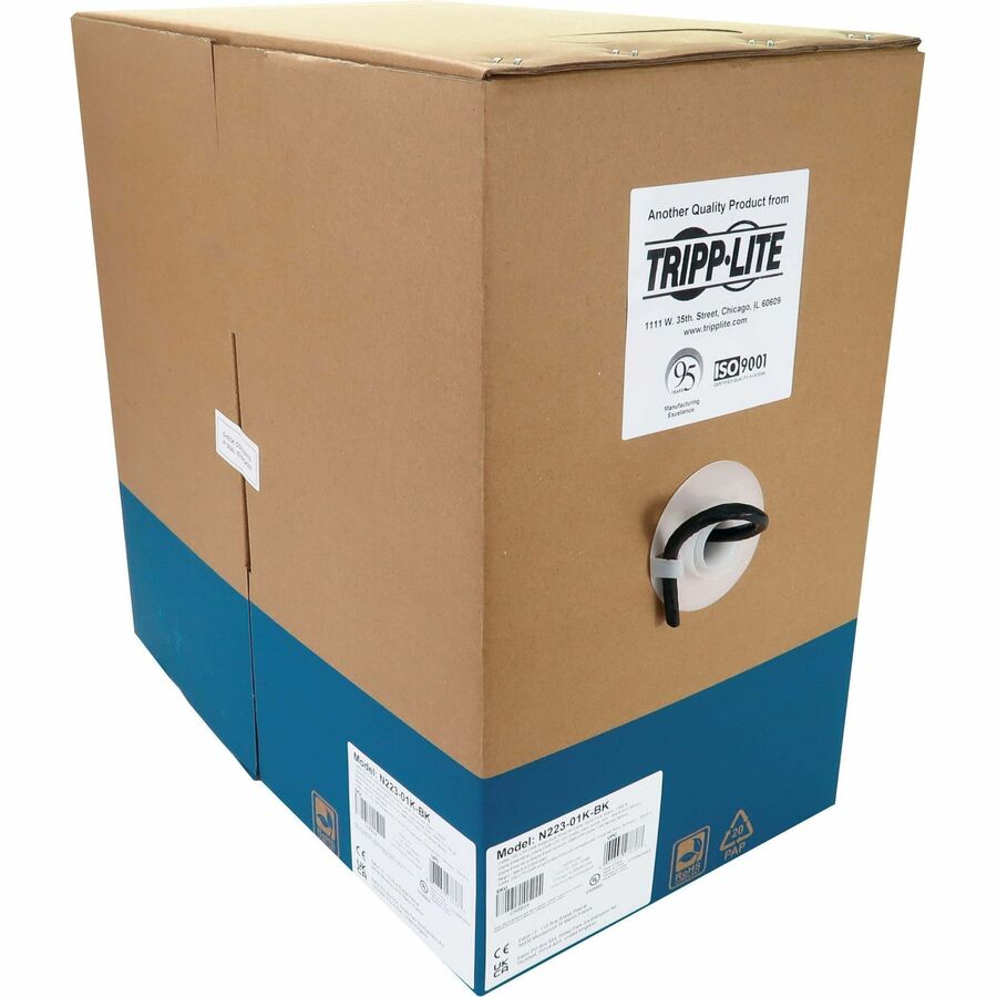 CAT6A BULK CABLE BLACK 1000FT