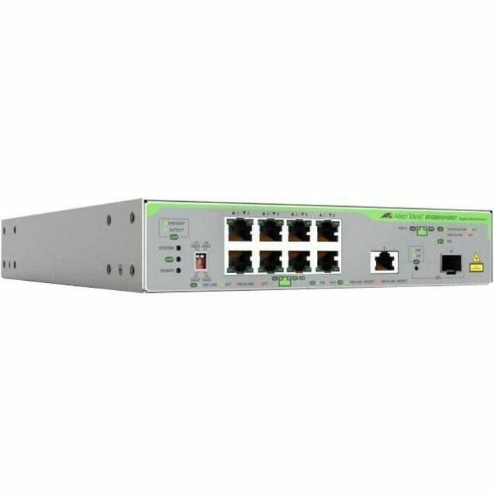 GIGABIT UNMANGED SWITCH WITH 10G UPLINK, 8X 10/100M/1G-T, 1X 100M/1/2.5/5/10G-T,