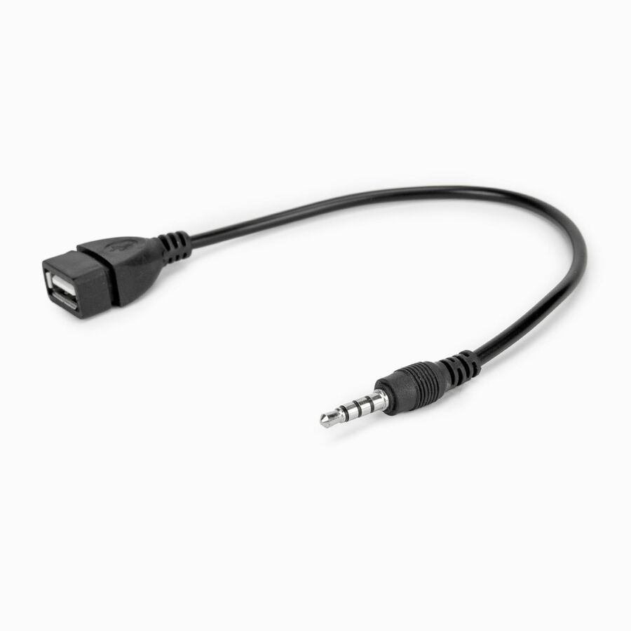 USB TYPE-A TO 3.5 MM HEADPHONE JACK ADAPTER F/M - BLACK