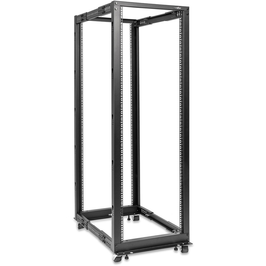 Solidrack 36u Adjustable Depth Open Frame 4 Post Rack W Casters - Includes Caste