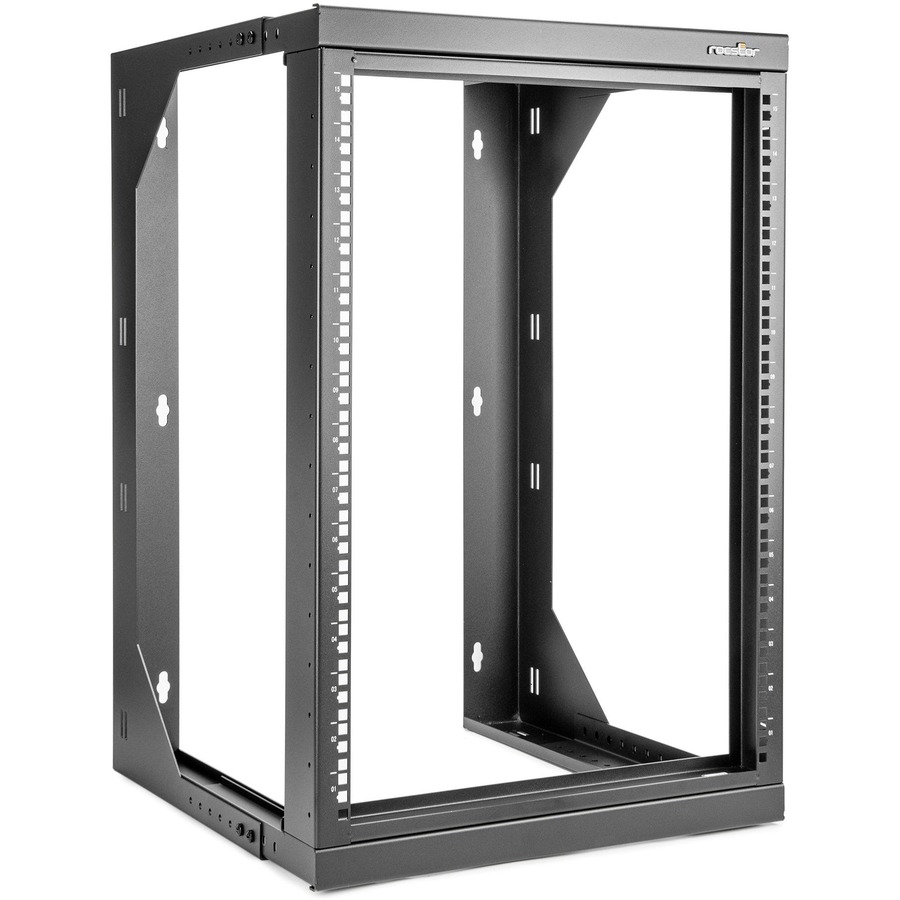 SOLIDRACK 15U WALL MOUNT RACK - 2-POST OPEN FRAME - ADJUSTABLE DEPTH - WEIGHT CA