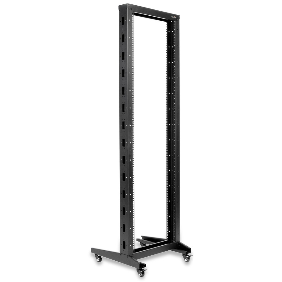 SOLIDRACK 2-POST 42U SERVER RACK W/ CASTERS - COLD-ROLLED STEEL CRS - 19 WIDTH -