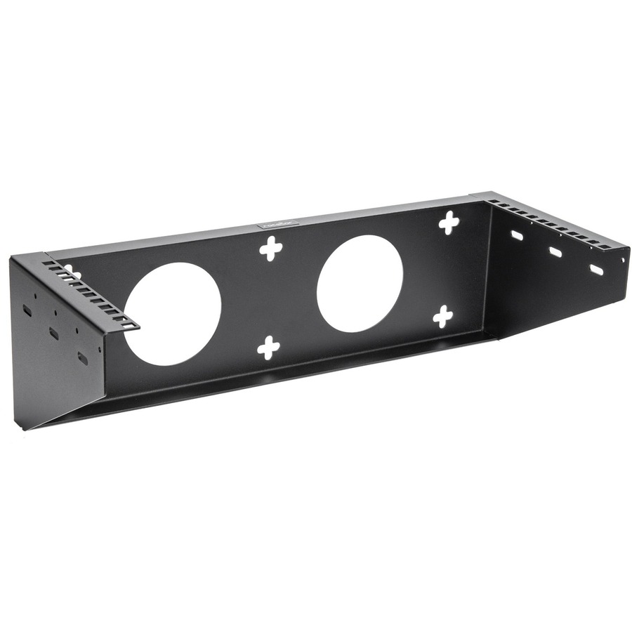 4U 19IN STEEL VERTICAL WALL MOUNT RACK BRACKET - FULLY ASSEMBLED W/ CAGE SCREWS