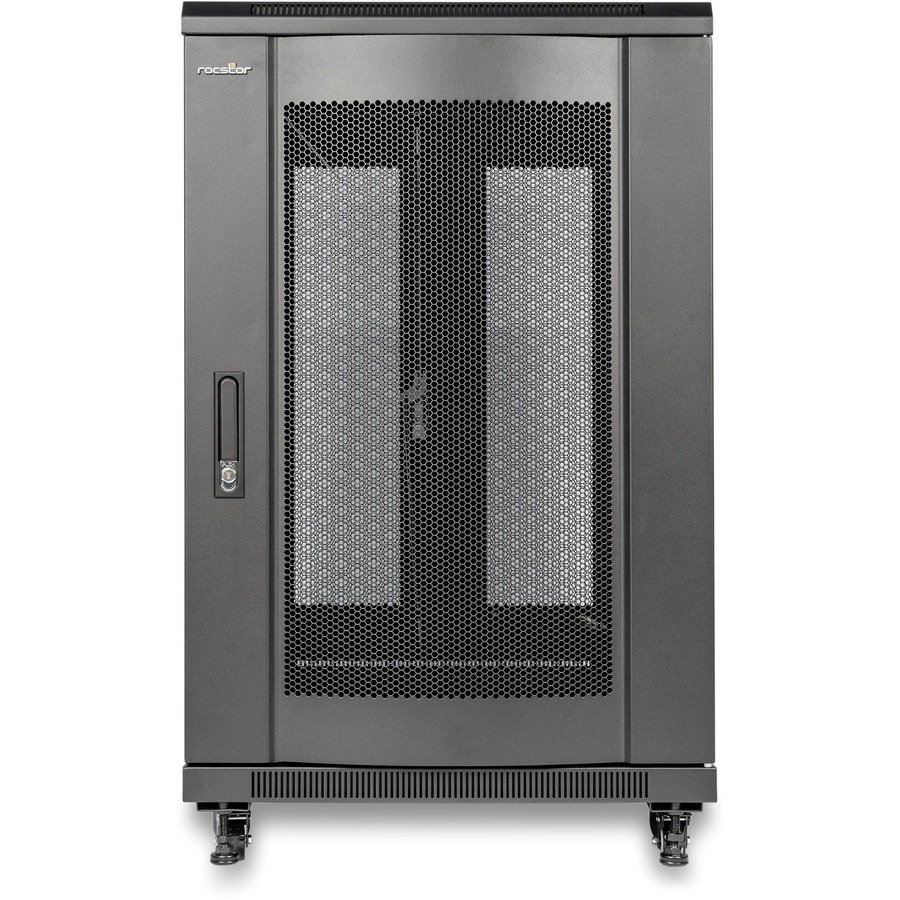 SOLIDRACK R3106 18U RACK ENCLOSURE CABINET-4-POST ADJUSTABLE DEPTH - W/ DOORS &