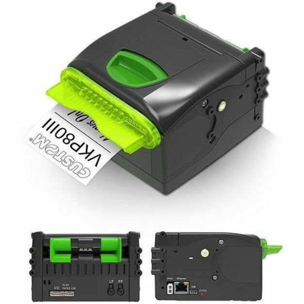 The Vkp80 Features an Easy Opening Cover That Allows Easy Access to the Printing Head, Rolls, and the Cutter. the Hot Swap Function Allows the Printer to be Removed from a Kiosk Without Switching Off, and a Patented   Anti-Jamming System Can Send a ""clean"" Command to Automatically Restore  the Printer After a Jam. the Vkp80iii is Flexible Thanks to the  Adjustable Roll Support and the Ergonomic Paper Loading from Either the  Right or Left Side of the Kiosk.