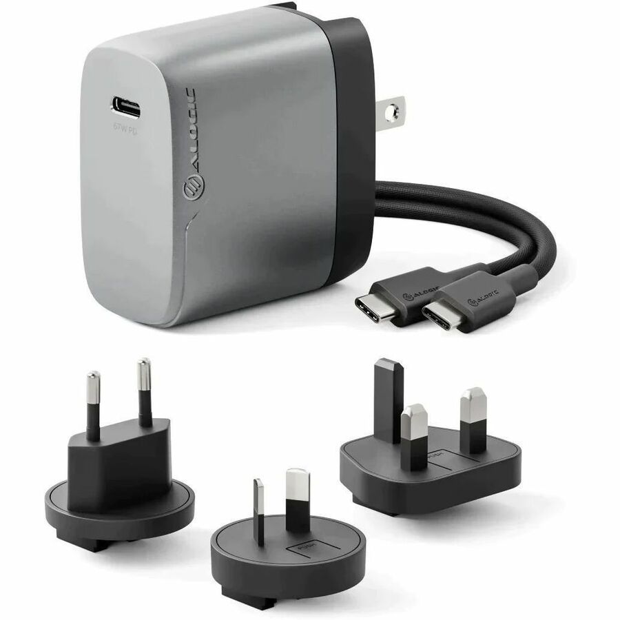 ALOGIC 1X67 RAPID POWER 67W MULTI COUNTRY GAN CHARGER - SPACE GREY