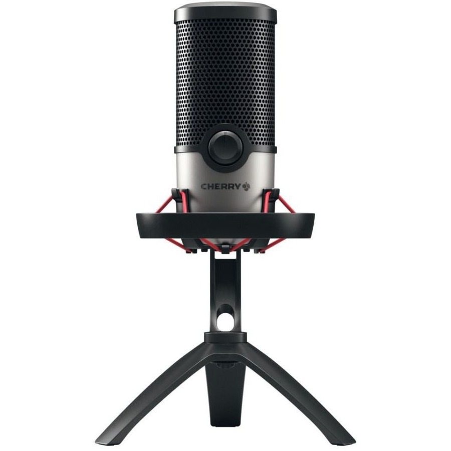 CHERRY UM 6.0 USB MICROPHONE, WITH SHOCK MOUNT FOR STREAMING AND OFFICE USE.