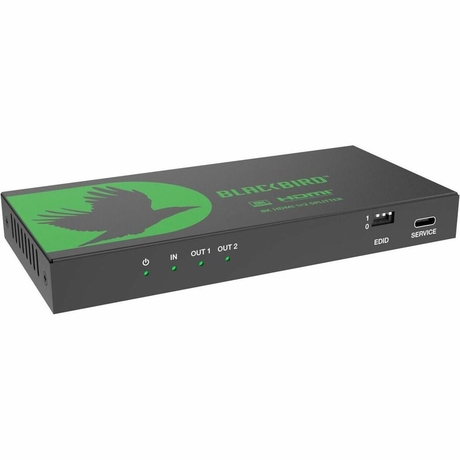 BLACKBIRD 8K60 1X2 HDMI SPLITTER WITH AUDIO EXTRACTION_ HDMI 2.1_ HDCP 2.3