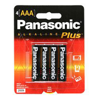 PANASONIC AAA Alkaline Battery 4 Pack (AM4PA4B)