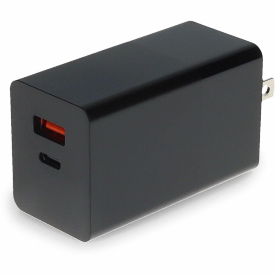 ADDON WALL CHARGER DUAL PORT 1X USB-C 3.1 1X USB-A 20V 3A 65W BLACK