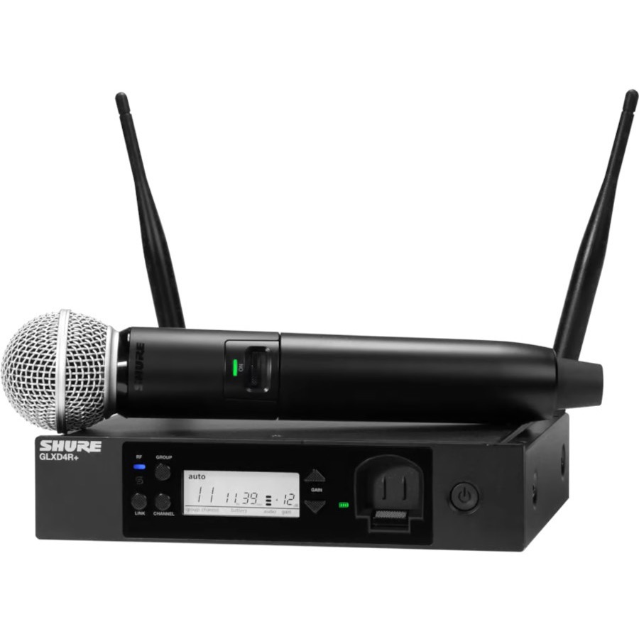 FEATURING THE INDUSTRY STANDARD SM58 VOCAL MICROPHONE, THE HALF-RACK GLXD24+/SM5