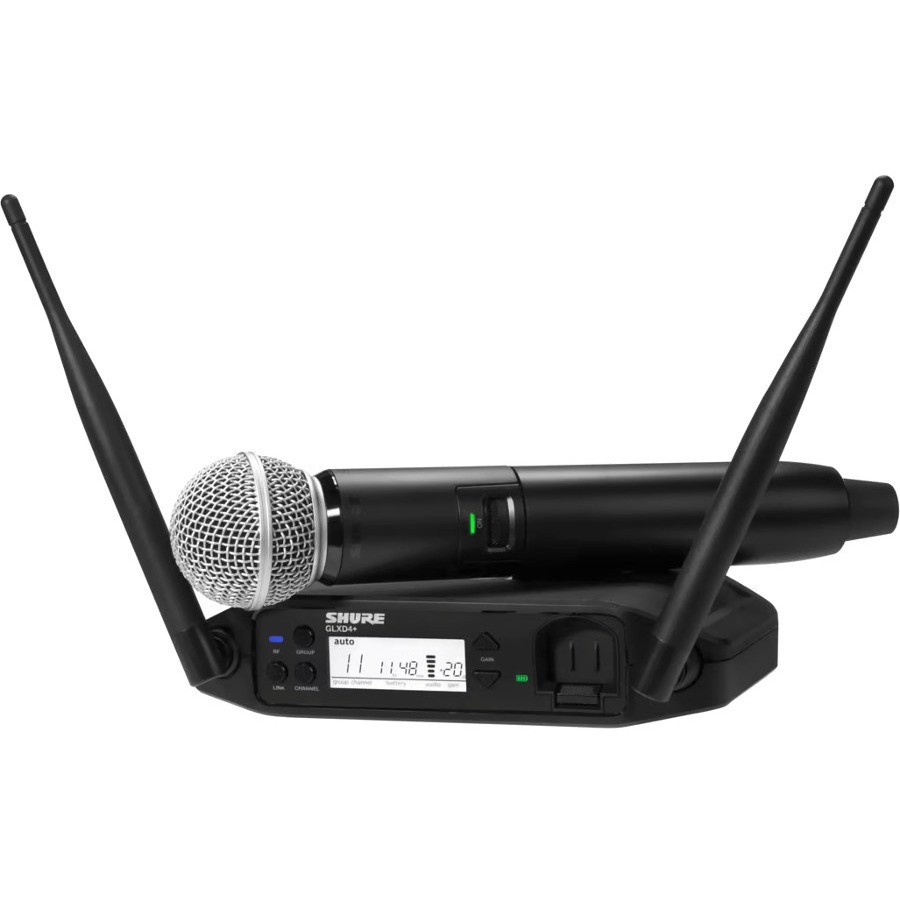 FEATURING THE INDUSTRY STANDARD SM58 VOCAL MICROPHONE, THE GLXD24+/SM58 DUAL BAN