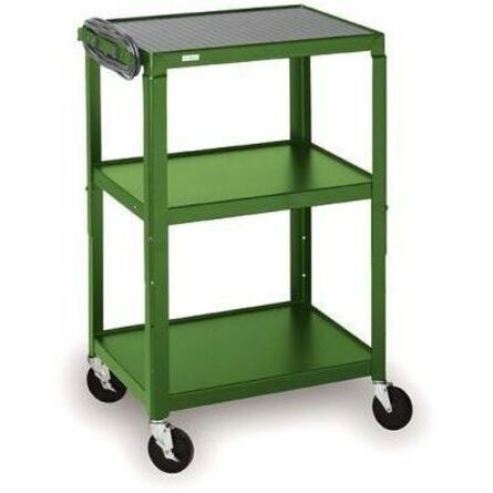 ADJ. CART W/ SHELF, POWER STRIP, GRA