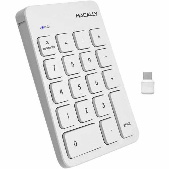 Macally Peripherals Wireless Rf USB-C Number Pad USB-C Numeric Keypad for Mac Pc