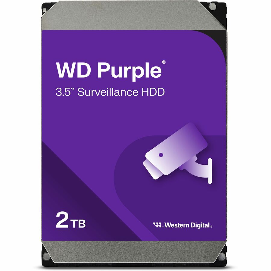 Disque dur de surveillance WD Purple™ 2 To 3,5" SATA 6 Gb/s 64 Mo de cache 5 400 tr/min (WD23PURZ)