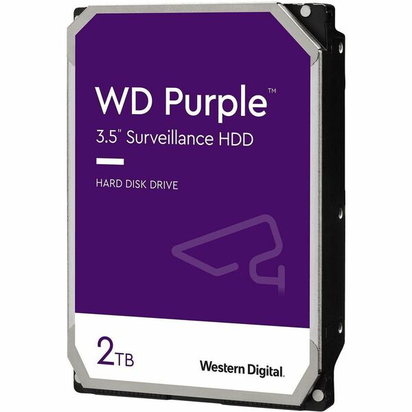 WD Purple™ Surveillance Hard Drive 2TB 3.5" SATA 6Gb/s 64 MB Cache 5400 RPM (WD23PURZ)