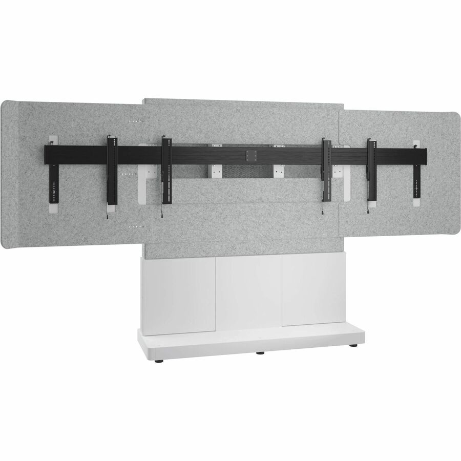 FORUM FREE-STANDING 66 (3 BAY) DISPLAY STAND FOR (2) 66 TO 75 DISPLAY, LIGHT FIN