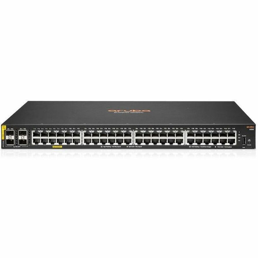 HPE Aruba CX 6100 48G 4SFP+ 740W PoE Switch | L3 Managed Enterprise