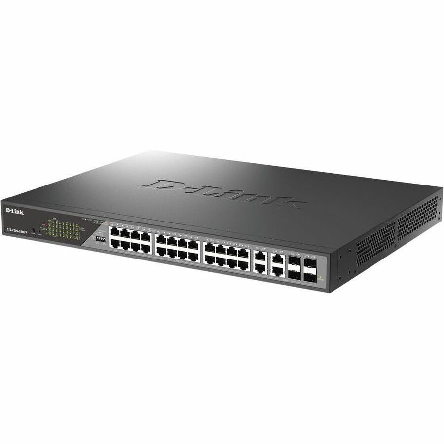 D-Link Dss-200g-28mpp 28-Port 1g Surveillance Switch Poe++ Switch, 518w PoE Budg