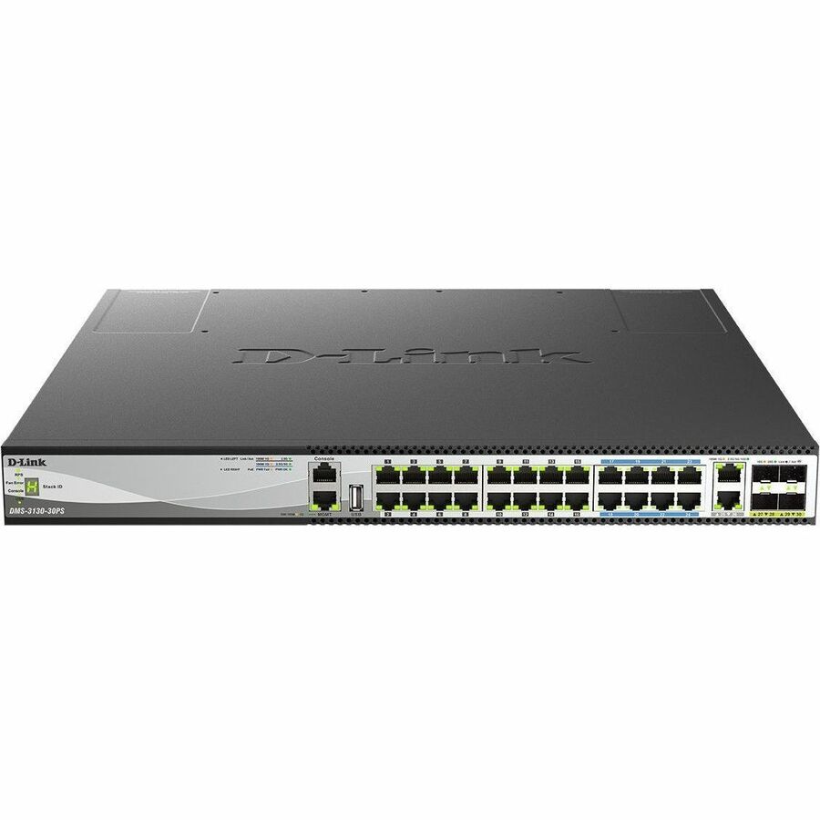 D-Link DMS-3130-30PS 30-Port Multi-Gig PoE Switch | L2+, 10G, 25G